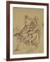 Combat de Jacob avec l'ange-Eugene Delacroix-Framed Giclee Print