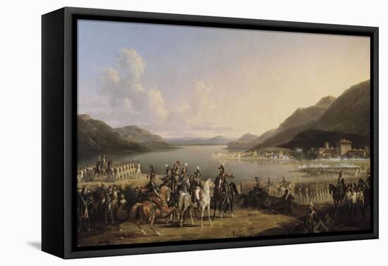 Combat de Salo en Italie, 31 juillet 1796, le Général Guyeux assiégé par un-Hippolyte Lecomte-Framed Stretched Canvas