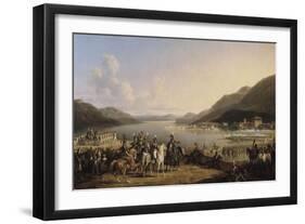 Combat de Salo en Italie, 31 juillet 1796, le Général Guyeux assiégé par un-Hippolyte Lecomte-Framed Giclee Print