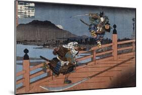 Combat de samouraï-Ando Hiroshige-Mounted Giclee Print