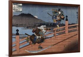 Combat de samouraï-Ando Hiroshige-Framed Giclee Print