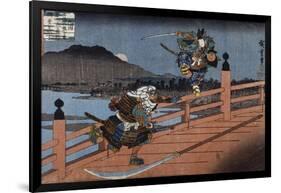 Combat de samouraï-Ando Hiroshige-Framed Giclee Print