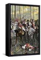 Combat during the Battle of Cowpens, c.1781-null-Framed Stretched Canvas