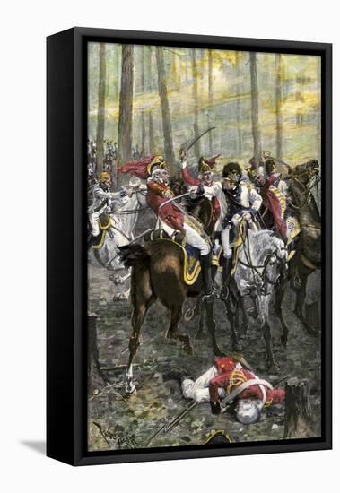 Combat during the Battle of Cowpens, c.1781-null-Framed Stretched Canvas