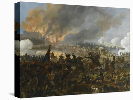 Combat et prise de la ville d'Ebersberg, le 3 mai 1809-Nicolas Antoine Taunay-Stretched Canvas