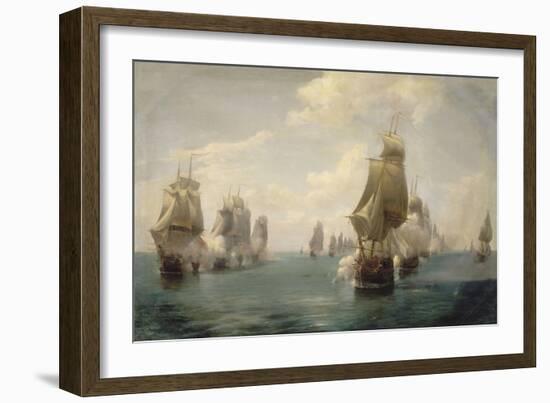 Combat naval de la Dominique, le 17 avril 1780-Pierre Julien Gilbert-Framed Giclee Print