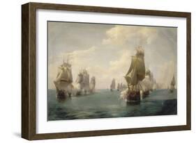 Combat naval de la Dominique, le 17 avril 1780-Pierre Julien Gilbert-Framed Giclee Print