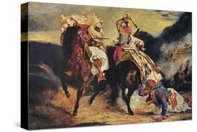 Combat of the Giaour and the Pasha-Eugene Delacroix-Stretched Canvas