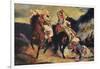 Combat of the Giaour and the Pasha-Eugene Delacroix-Framed Art Print