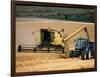 Combine Harvester Off-loading Grain-Jeremy Walker-Framed Photographic Print