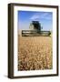 Combine Harvester Working In a Wheat Field-Jeremy Walker-Framed Premium Photographic Print