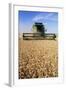 Combine Harvester Working In a Wheat Field-Jeremy Walker-Framed Premium Photographic Print