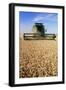 Combine Harvester Working In a Wheat Field-Jeremy Walker-Framed Photographic Print