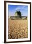 Combine Harvester Working In a Wheat Field-Jeremy Walker-Framed Photographic Print