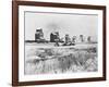 Combine Harvesters at Work in Canada-null-Framed Photographic Print