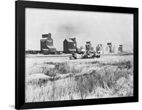 Combine Harvesters at Work in Canada-null-Framed Photographic Print