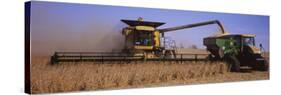 Combine Harvesting Soybeans in a Field, Minnesota, USA-null-Stretched Canvas