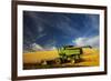 Combine Harvesting Wheat, Palouse Country, Washington, USA-Terry Eggers-Framed Photographic Print