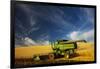 Combine Harvesting Wheat, Palouse Country, Washington, USA-Terry Eggers-Framed Photographic Print