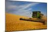 Combine Harvesting Wheat, Palouse Country, Washington, USA-Terry Eggers-Mounted Photographic Print