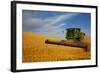 Combine Harvesting Wheat, Palouse Country, Washington, USA-Terry Eggers-Framed Photographic Print