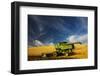 Combine Harvesting Wheat, Palouse Country, Washington, USA-Terry Eggers-Framed Photographic Print