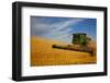 Combine Harvesting Wheat, Palouse Country, Washington, USA-Terry Eggers-Framed Photographic Print