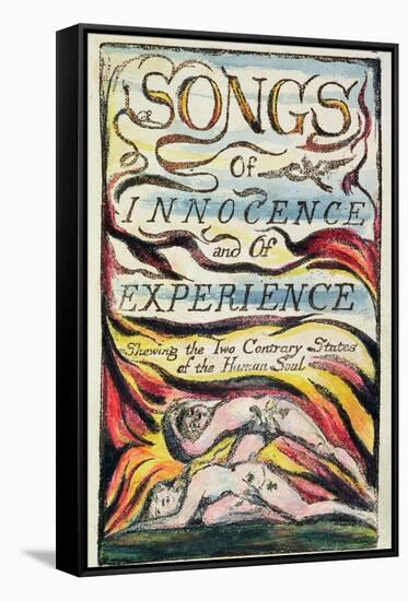 Combined Title Page from 'Songs of Innocence and of Experience', Plate 2 of Bentley Copy L-William Blake-Framed Stretched Canvas