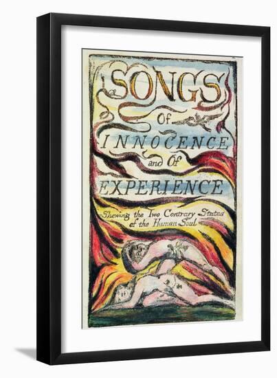 Combined Title Page from 'Songs of Innocence and of Experience', Plate 2 of Bentley Copy L-William Blake-Framed Premium Giclee Print