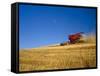 Combines Harvesting Crop, Palouse, Washington, USA-Terry Eggers-Framed Stretched Canvas