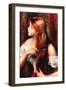 Combing Girl-Pierre-Auguste Renoir-Framed Art Print