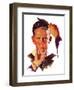 "Combing His Hair,"July 9, 1938-Douglas Crockwell-Framed Giclee Print