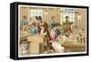 Combing the Hair of Dolls-null-Framed Stretched Canvas
