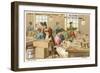 Combing the Hair of Dolls-null-Framed Giclee Print