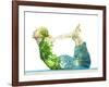 Combining Nature with Spiritual Yoga in a Creative Portrait of a Young Woman Lying with Her Body Ar-Victor Tongdee-Framed Photographic Print