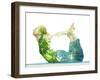 Combining Nature with Spiritual Yoga in a Creative Portrait of a Young Woman Lying with Her Body Ar-Victor Tongdee-Framed Photographic Print