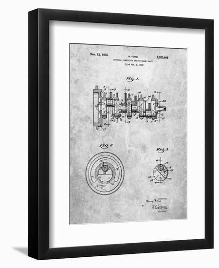 Combustion Engine Crank Shaft 1933-Cole Borders-Framed Art Print