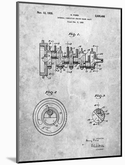 Combustion Engine Crank Shaft 1933-Cole Borders-Mounted Art Print