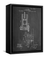 Combustion Engine Patent 1877-null-Framed Stretched Canvas