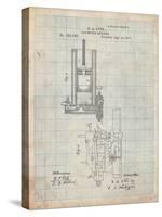 Combustion Engine Patent 1877-Cole Borders-Stretched Canvas