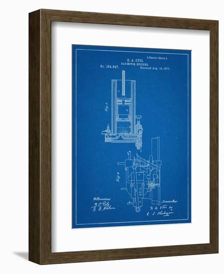 Combustion Engine Patent 1877-null-Framed Art Print