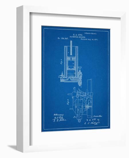 Combustion Engine Patent 1877-null-Framed Art Print