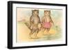 Come Along Little Girl, Cats at Beach-null-Framed Art Print