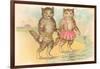 Come Along Little Girl, Cats at Beach-null-Framed Art Print