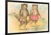 Come Along Little Girl, Cats at Beach-null-Framed Art Print