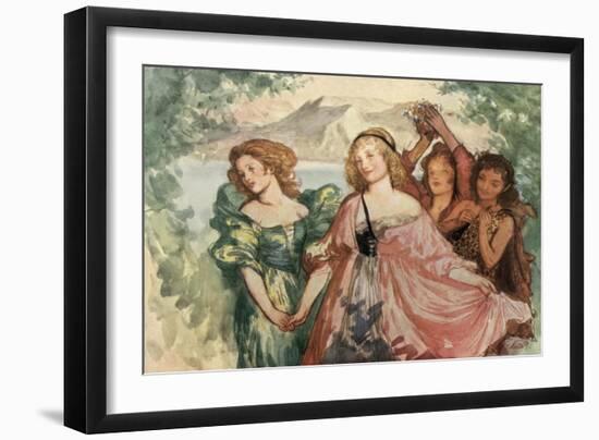 Come, and Trip it as You Go, on the Light Fantastic Toe-Robert Anning Bell-Framed Giclee Print