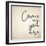 Come As You Are-Kimberly Allen-Framed Art Print