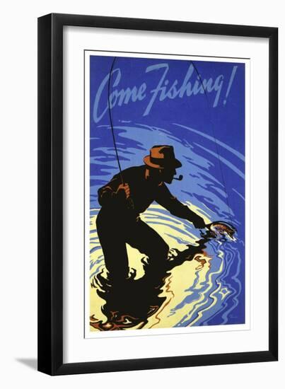 Come Fishing-null-Framed Giclee Print