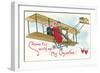 Come Fly with me, Couple in Vintage Biplane-null-Framed Art Print