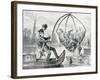 Come Here Fresh Water Fish or More Correctly Policeman Lanza Fishing, Satirical Cartoon, Italy-null-Framed Giclee Print